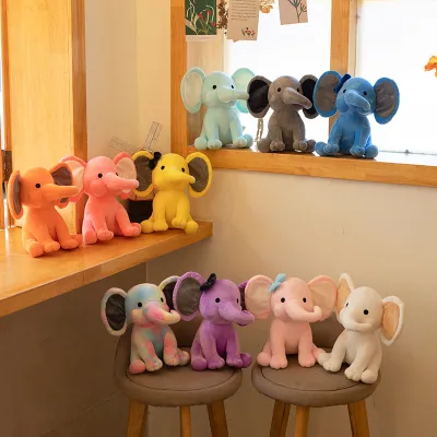 High Quality Custom Plush Toy Manufacturer Cute Soothing Elephant Plush Toy Baby Sleeping Plush Doll Toy