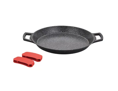 Die Cast Aluminum Nonstick Seafood Paella Pan 32/36/40cm for Home and Restaurant Cooking Grill Pan