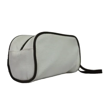 Custom Zipper Canvas Cosmetic Makeup Bag Printing Logo Recycled Cotton Canvas Cosmetic Bags