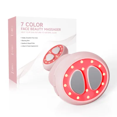Facial Neck Frim Wand 7 Color Led Light Therapy Eye Massager Wand Handheld 7 Color LED Light Therapy for Face and Neck