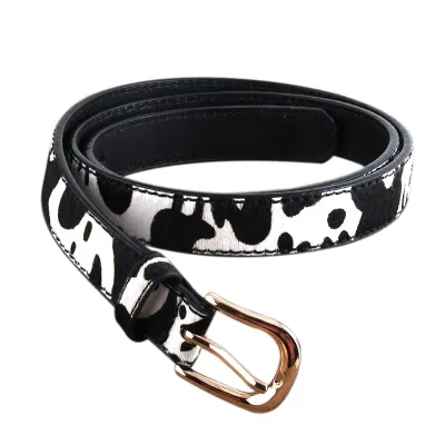 Fashion Leopard Spotted Horsehair Belts Leather Belt Genuine Leather Belts Women Aessoryes Gift