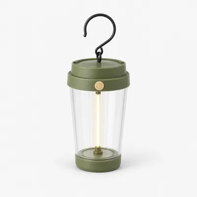 L-A11 DIY LED Night Light Milk Tea Cup Shape Built-in Battery Rechargeable USB Charging Hanging Ambient Lamp Plastic Outdoor