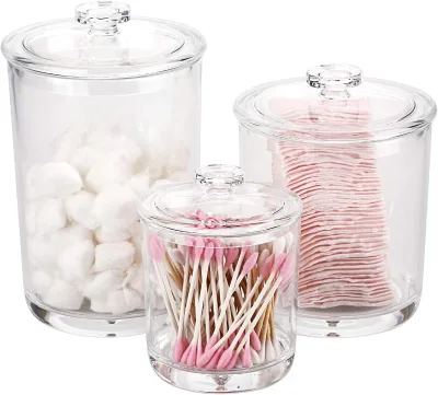 High Transparent Acrylic Apothecary Jars with Lid Acrylic Candy Jars