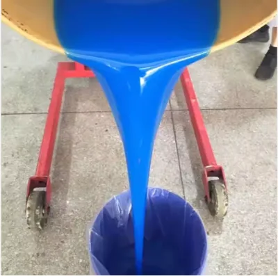 Blue Color RTV-2 Platinum Cure Silicone Rubber for Insole Casting
