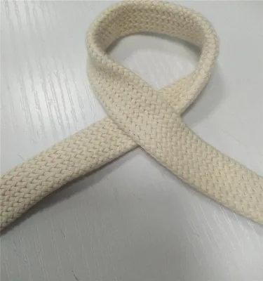 12mm Wide Customized Color Flat Cotton Macrame Top Quality Nature Color 100% Cotton Flat Cord for Sale