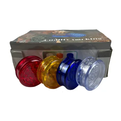 Wholesale High Quality 63MM3 Layer Plastic Herbal Grinder Multicolor Portable Smoking Spice Crusher