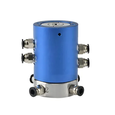 360 Degree Pneumatic Rotary Joint, 4-way air Pipe, Gas Electric slip Ring Integrated Cylinder, Rotating 4 in and 4 Out