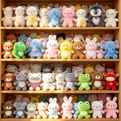 Mixed Cute Cartoon Plush Toy Stuffed Plush Animals Small Stuffed Plush Toy Gift Kids Festival Wedding Grab Machine Plushies