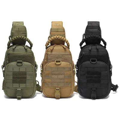 Tactical Camouflage Chest Rig Backpack Waterproof Outdoor Hiking Camping Sling Bag