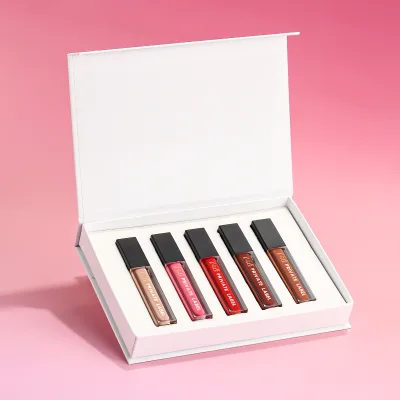 Private Label Organic Lip Gloss Set Vegan Matte Liquid Lipstick Glossy Lipgloss with Gift Box Custom Logo Lip Gloss
