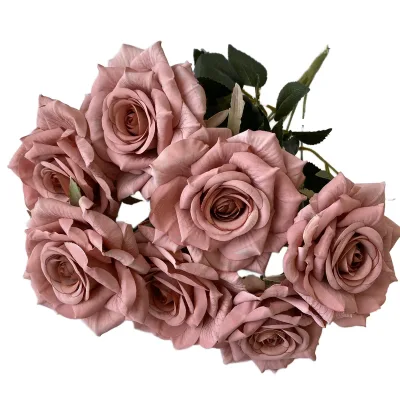 Artificial Peach Blossom Ball Flowers 7heads Flora Bouquet Everlasting Greenery for Home Halloween Graduation Decoration