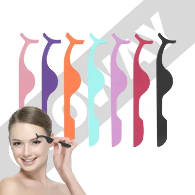 Custom Logo Multi-Color Pink Black Cheap False Eyelashes Applicator Tool Eyelash Extension Tweezers Remover Clip Tweezers Nipper