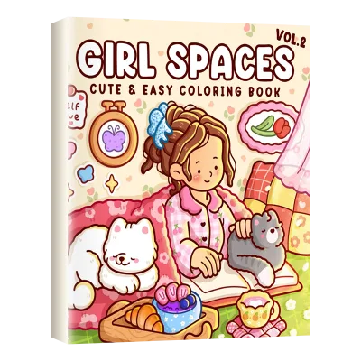 Adult Teen Coloring Books Cute Cartoon Therapeutic Stress-Relief Double-Adhesive Paper Small Corner Painting Book