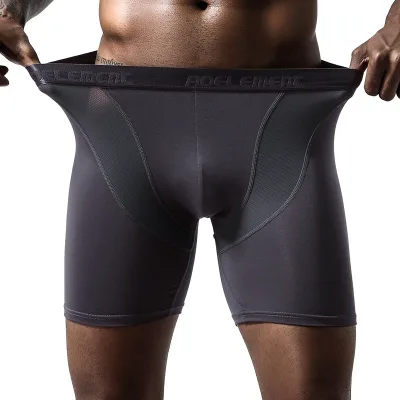 Men Boxers Double-layer Inner Mesh Breathable Soft Underwear Boxer Briefs for Men
