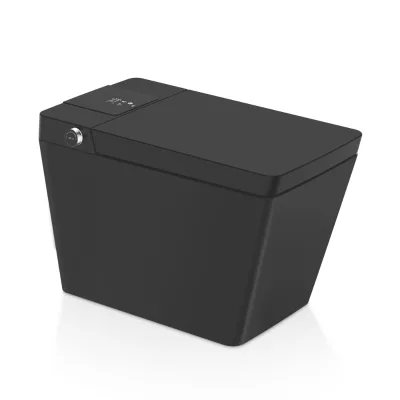 2025 Aodi Square Fully Automatic Black Electric Bidet Heated Smart Toilet