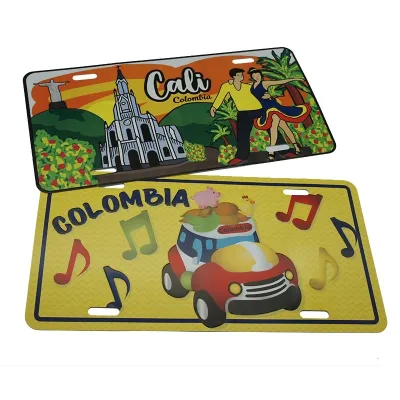 Custom Music Design Embossed Silkprinting Offset Printing Full Colors Decorative Aluminum Car Number Plate Car License Plate
