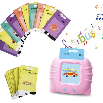 English Arabic Bilingual Insert Cards 80 Korean Vocabulary Hangul Flash Device Digital Flash Cards Reader