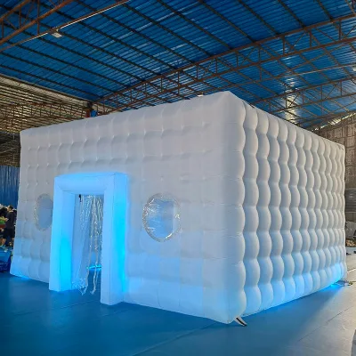 Large White Inflatable Nightclub Party Tent With LED Light