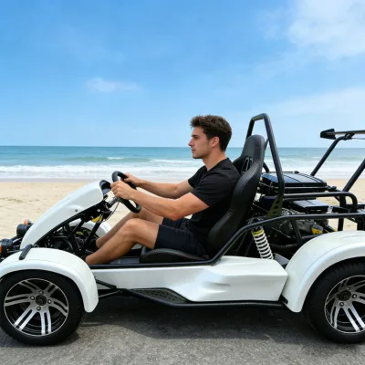 Superior Modern Petrol Gasoline Off Road Go Kart for Adult Featuring Chic Color Schemes & Comfortable Driving Position Buggy