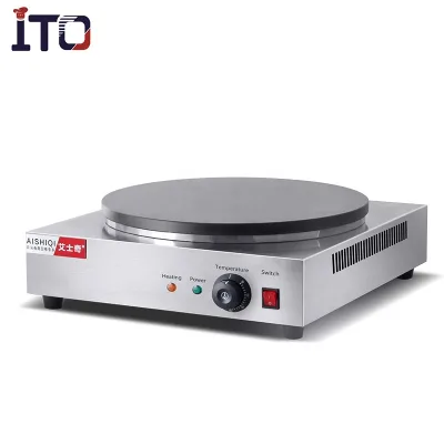 Commercial Crepe Maker Pancake ASQ-EO1 CN;GUA Corded Stainless Steel 3000 220 ITO Electric,electric Ce Die Casting Aluminum