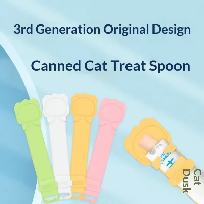 Eco-Friendly Plastic Cat Strip Feeder Squeezer Feeding Spoon for Outdoor Travel Pet Snacks