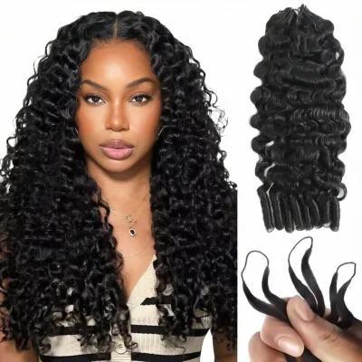 Curly Crochet High Temperature Fiber Synthetic Hair Extensions Braids Knotless Miracle Knots Bundles Burmese Curly Pre Looped