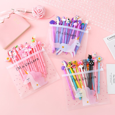 Beautiful Design Pink Zebra Gel Pens for Girls
