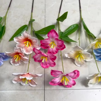 3-Head Artificial Tulip Open Tulip Flower for Wedding Decoration