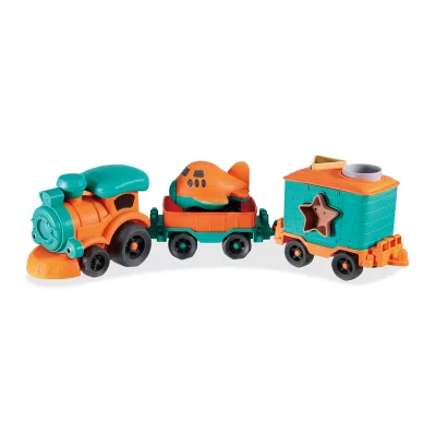Baby Shape Match Block New Children Free Wheel Train Toys for Kids with Plane
