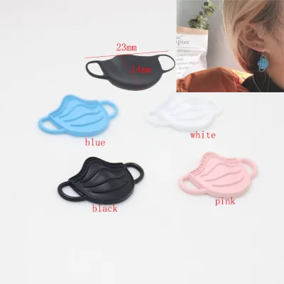 Zinc Alloy Baking Paint Facemask Shape Jewelry Charms Pendant for Diy Necklace/Bracelet Accessories Jewelry Making