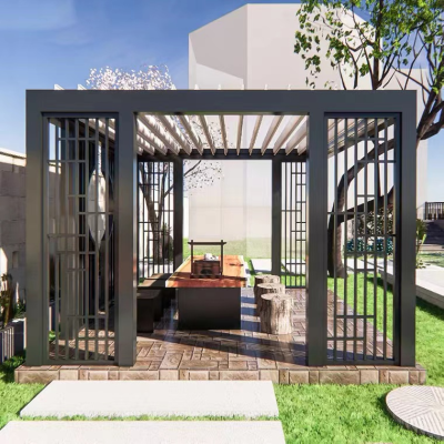 Home use Aluminum Automatic Shutter Pavilion Customize Awning Pavilion