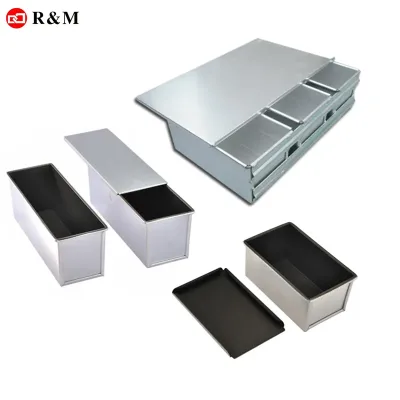 Bakery Aluminium Non-stick Non Stick Aluminum Bread Mini Toast Box Tin Loaf Pan With Lid Bakeware Mold Baking Dishes & Pans Sets