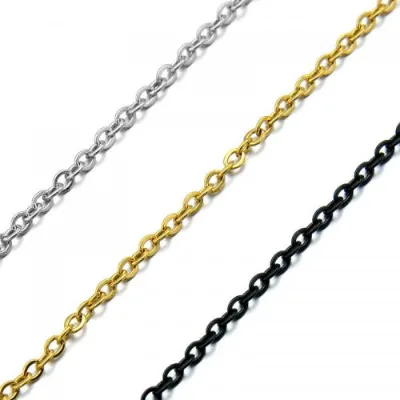 2mm O Chains Stainless Steel Chain Roll Jewelry Oval Unisex 648060