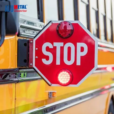 Aluminium Reflective Traffic Sign Custom Stop Arm Stop Board for School Bus Safety Customizable Sizes