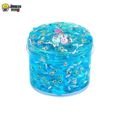 JITENG Wholesale High Quality Cheap Supplier Color Kit DIY Toys Modeling Clay Puff Unicorn Magic Slime Pink