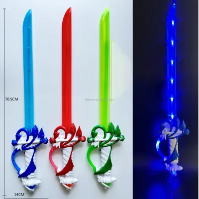 LED Light-Up Sword for Kids Flashing Samurai Sword Toys Electric Light up Japanese Sword Toys