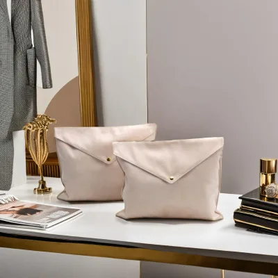 Luxury Double Velvet Envelope Pouch for T-Shirt Clothes Luxury Rose Gold Wedding Gift Packing Velvet Dust Envelope Bag