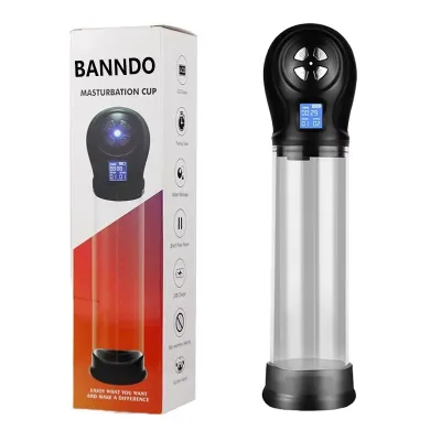 Automatic Vacuum Penis Pump 6 Modes 6 Speed LCD Screen Training Timer 3 TPE Seal Rings 100% Waterproof USB Rechargeable Pump