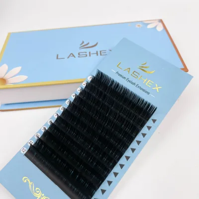 Wholesale Vegan Lash  Factory Custom  Lash D Curl Strong Curl  One by One Individual Eyelashes Cheap Synthetic Mink Lashes