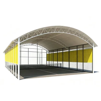 Outdoor Modern Sports Field Tent Tensile Roofs with Anti-Corrosion Fire Resistant Features Tennis and Paddles Court Roof