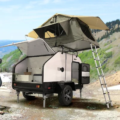Factory Supply Cheap Price Mini Caravans Camping Teardrop Travel Trailer with Kitchen