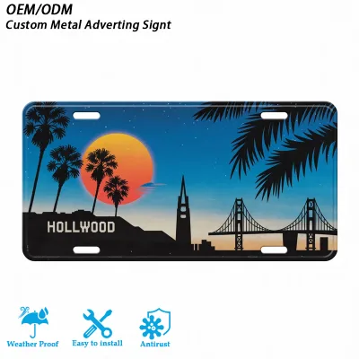Custom Embossed Decorative License Plates for Wall Decoration 3D Three-dimensional Scratch-resistant Decorative Plates