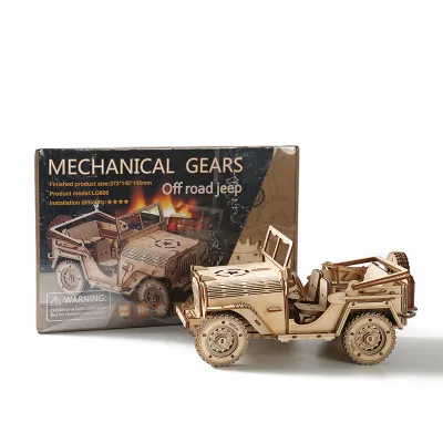 Diy Handmade Assembled Educational Toy Automobile Jigsaw 3d Wood Car Puzzle