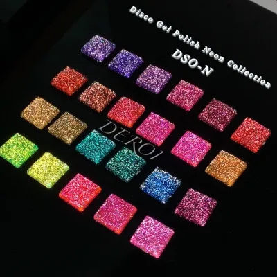 Deroi Fashionable Nail Gel Polish Lovely Color Disco Gel Polish Neon at Stock
