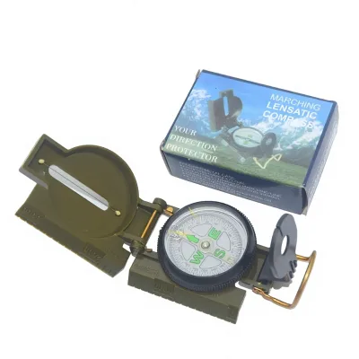 AJOTEQPT Portable Flip Compass for Outdoor Hiking and Navigation Plastic Adventure Tool with Pointer Dial Display