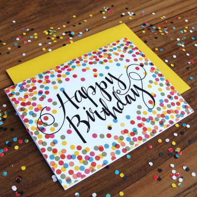 Custom Happy Birthday Greeting Flower Cards Children Design Customized Thank You Cards