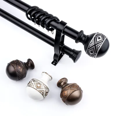 Luxury Aluminium Alloy Decorative Curtains Rod Finials Wholesale Manufacturer