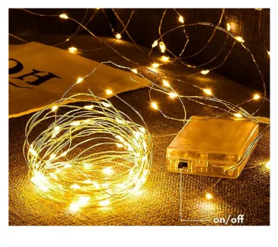 LED Copper Wire Fairy Lamp IP44 Waterproof 8-Mode Dimming Battery Powered Indoor and Outdoor Wedding Decoration