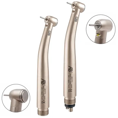 Professional Dental High Speed Turbine Handpiece LED 2/4 Hole Ceramic Bearing Push Button Bur Changing 350,000 RPM Dental Tool