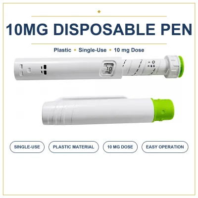 10MG Custom Logo Green Plastic Pen